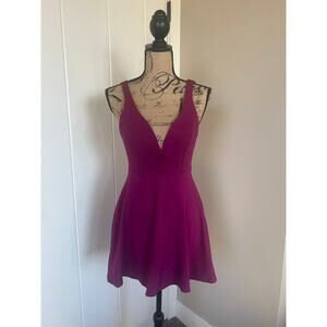 Elegant Magenta Sleeveless Dress